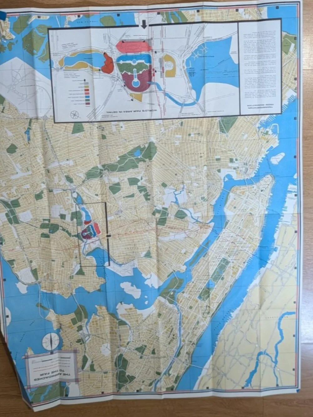 vintage Souvenir map New York world's fair 1964/65